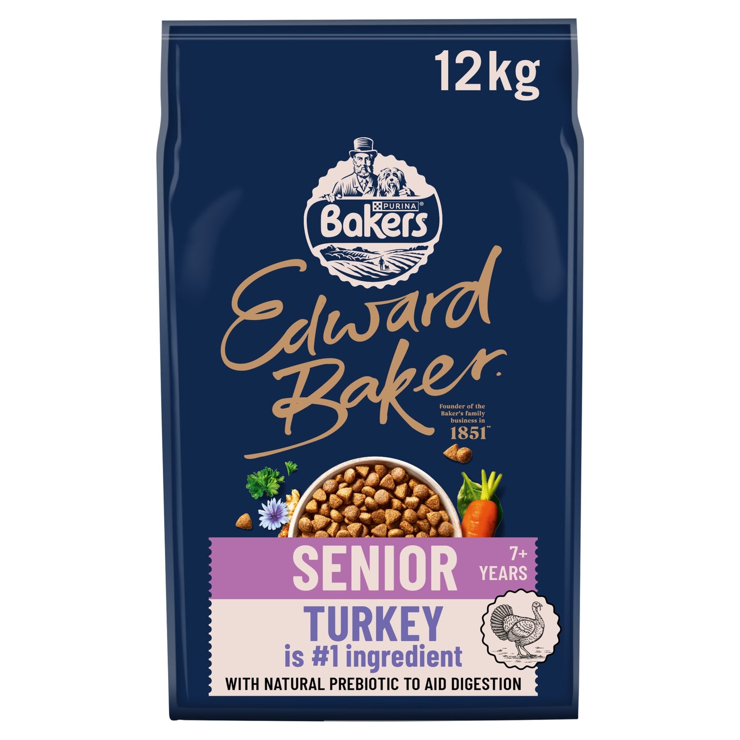 BAKERS Senior Dog Edward Baker Turkey 12kg — image 1