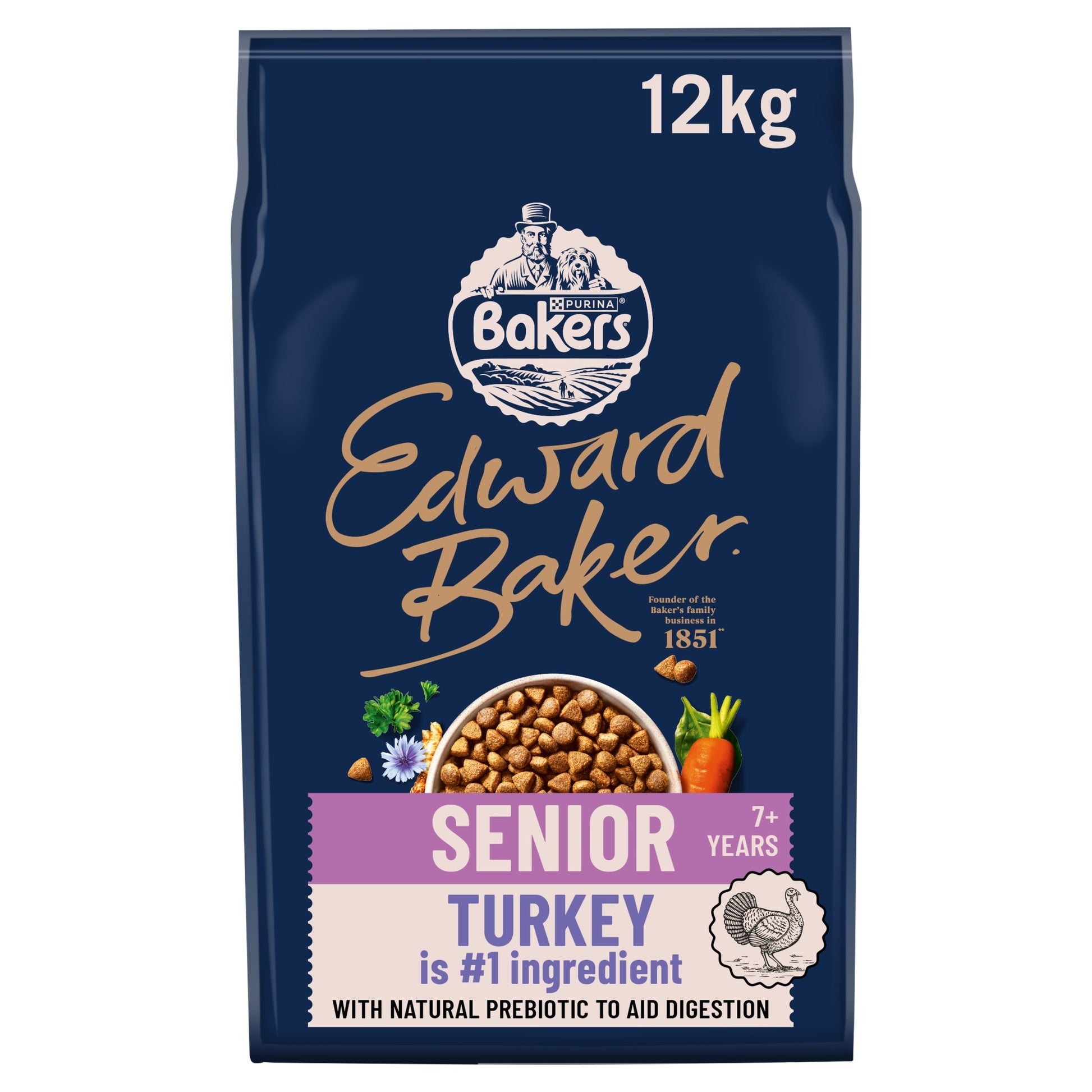 BAKERS Senior Dog Edward Baker Turkey 12kg — image 1