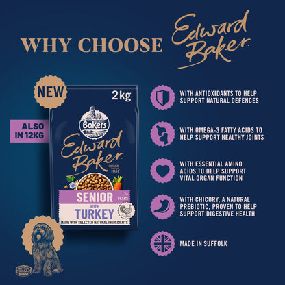 BAKERS Senior Dog Edward Baker Turkey 12kg — image 2