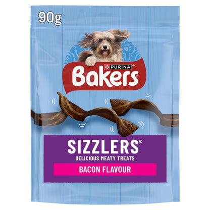Bakers Sizzlers Dog Treats Bacon 90G — image 1
