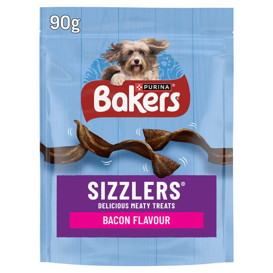 Bakers Sizzlers Dog Treats Bacon 90G — image 1
