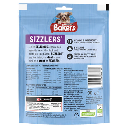 Bakers Sizzlers Dog Treats Bacon 90G — image 2