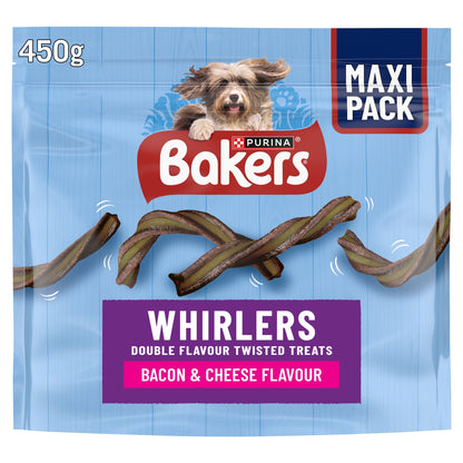 BAKERS Whirlers Bacon and Cheese Dog Treats 450g — image 1