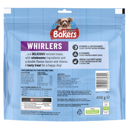 BAKERS Whirlers Bacon and Cheese Dog Treats 450g — image 2