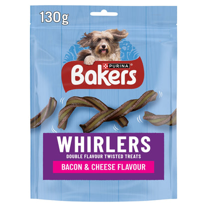 Bakers Whirlers Dog Treats Bacon And Cheese 130G — image 1