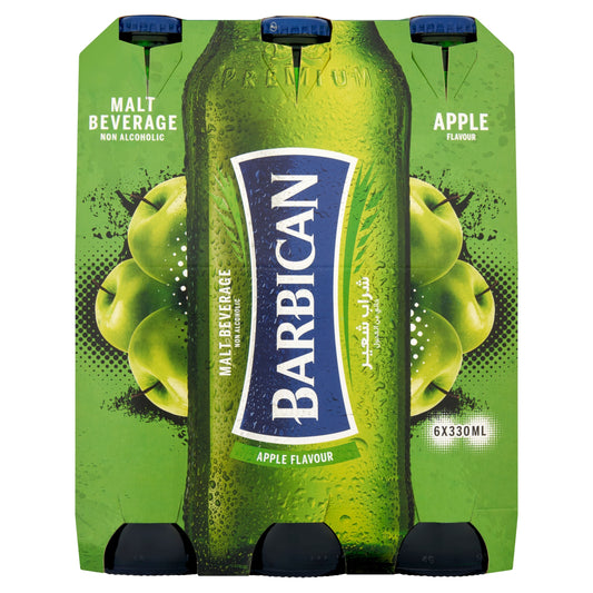 BARBICAN MALT BEVERAGE NON ALC APPLE 6 X 330ML — image 1