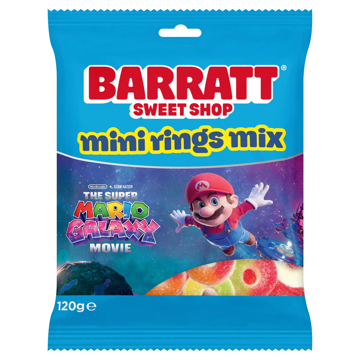 BARRATT THE SUPER MARIO GALAXY MINI RINGS MIX 120G — image 1