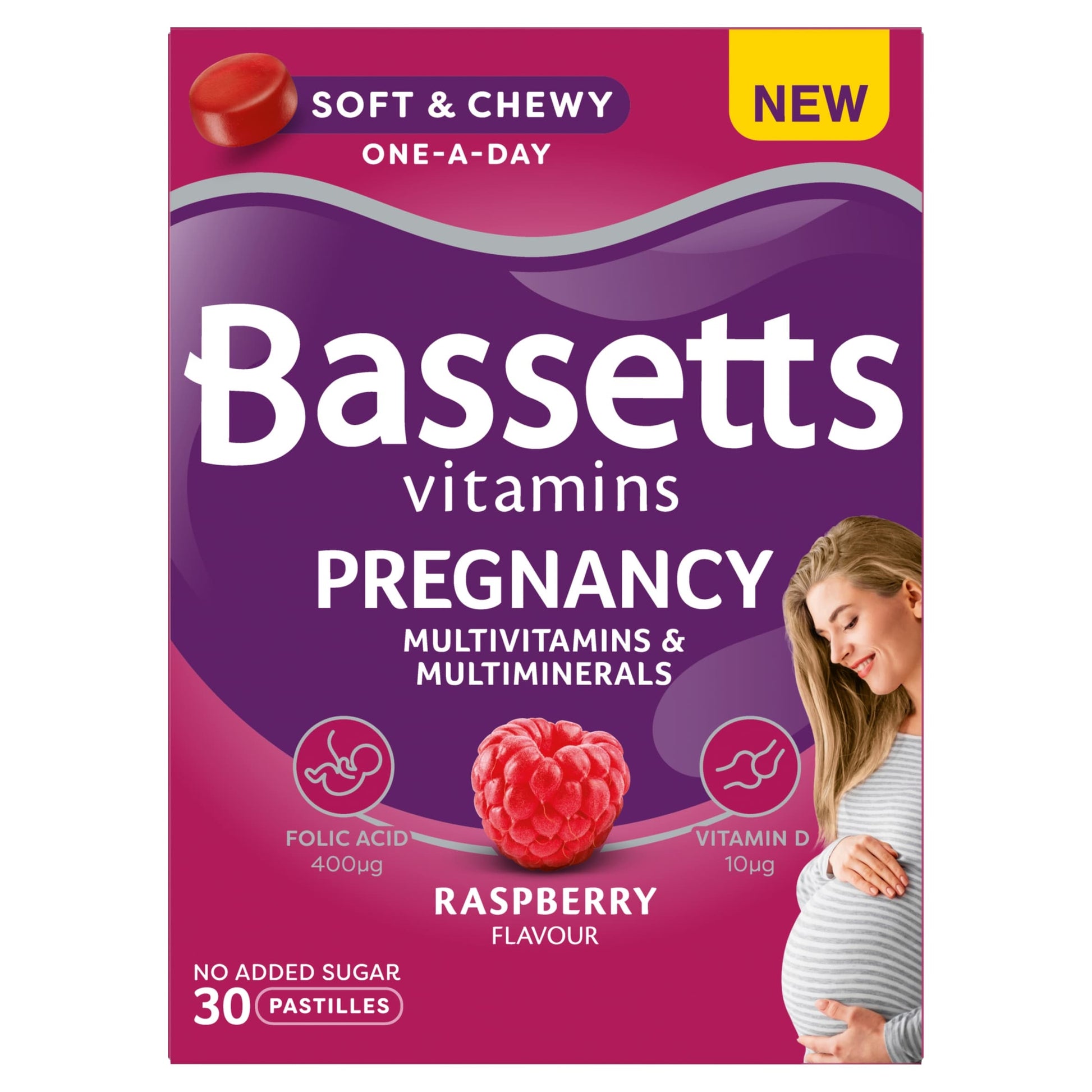 Bassetts Pregnancy Multivitamin Multiminerals Pastilles Raspberry x 30 — image 1