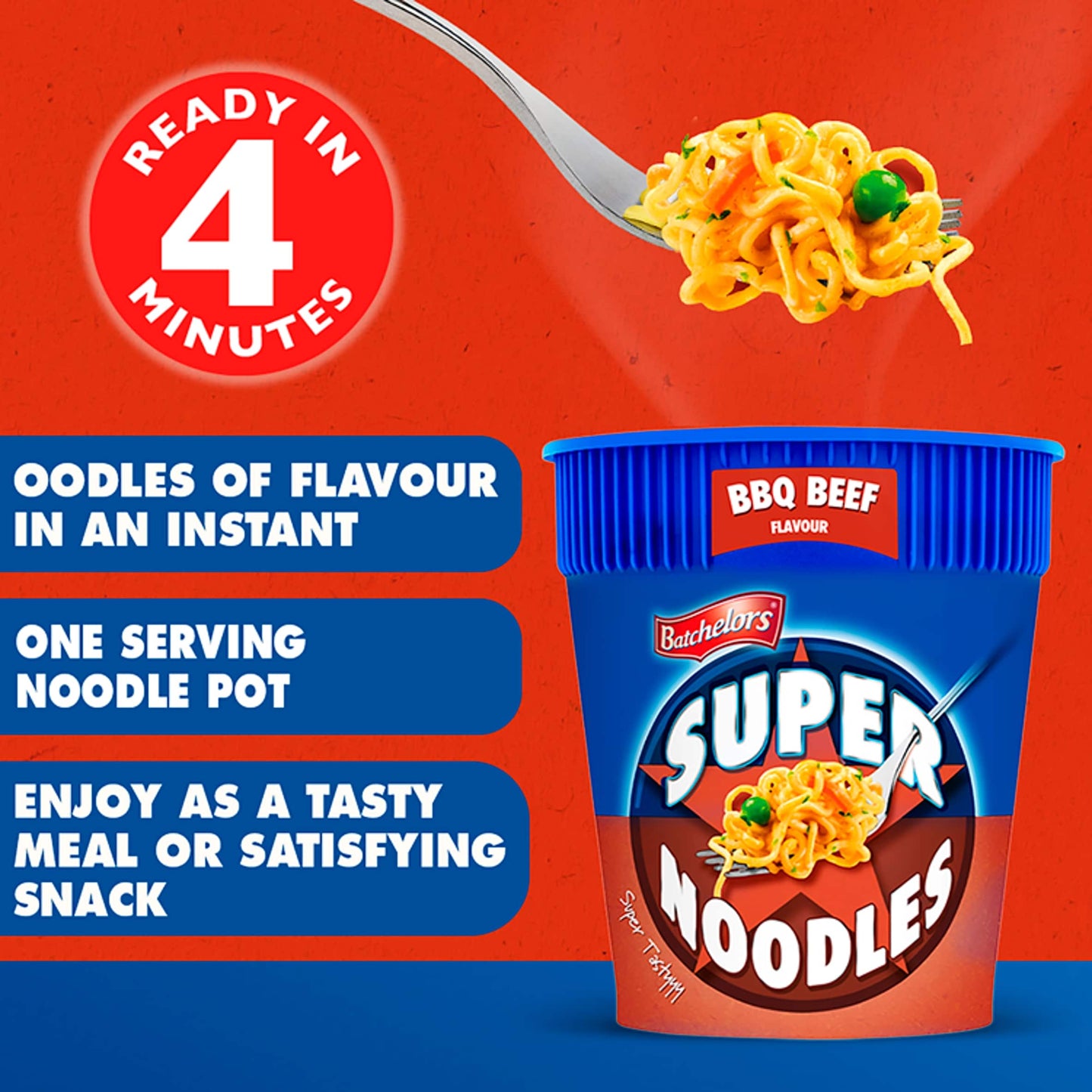 Batchelors Big Super Noodles Bbq Beef Flavoured 100G — image 2