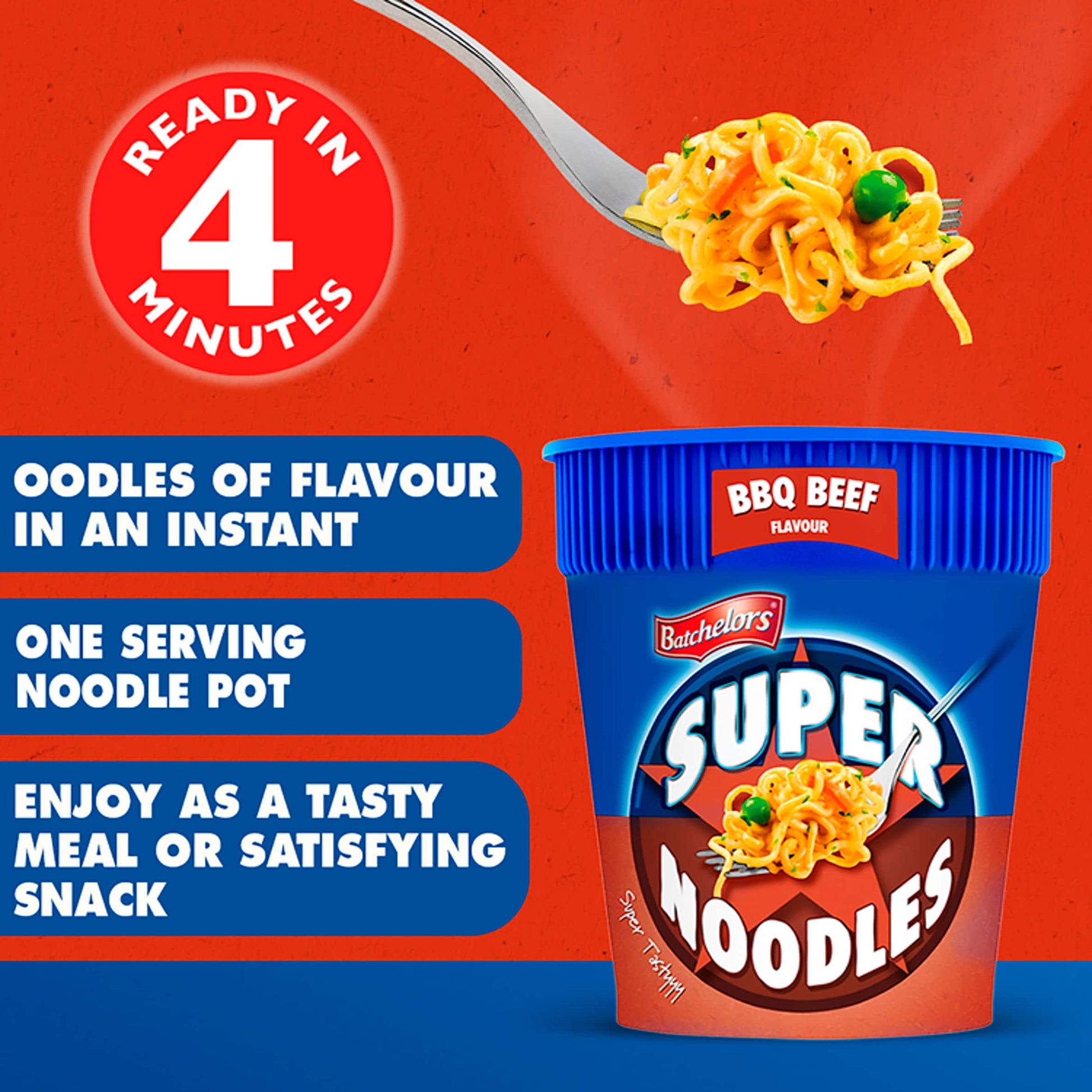 Batchelors Big Super Noodles Bbq Beef Flavoured 100G — image 2