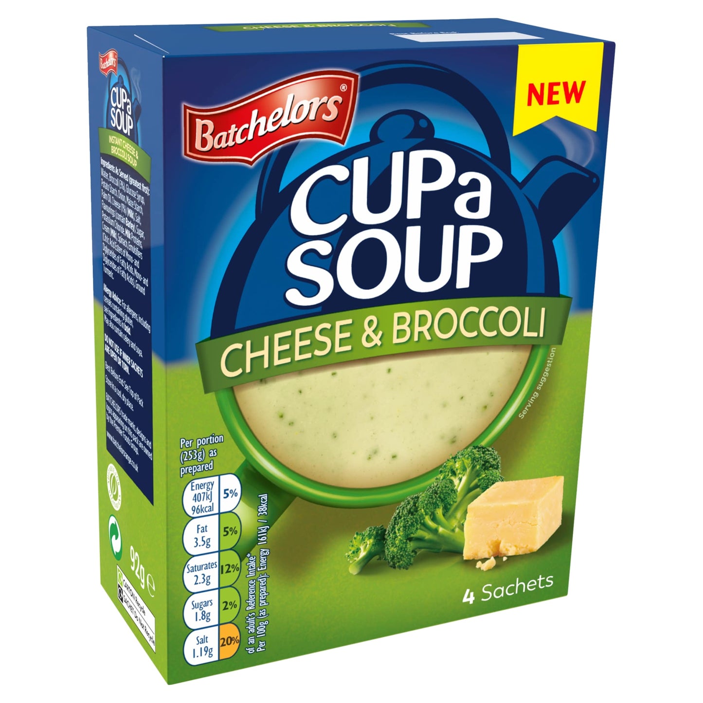 Batchelors Cup a Soup Cheese & Broccoli 4 Sachets 92g — image 2