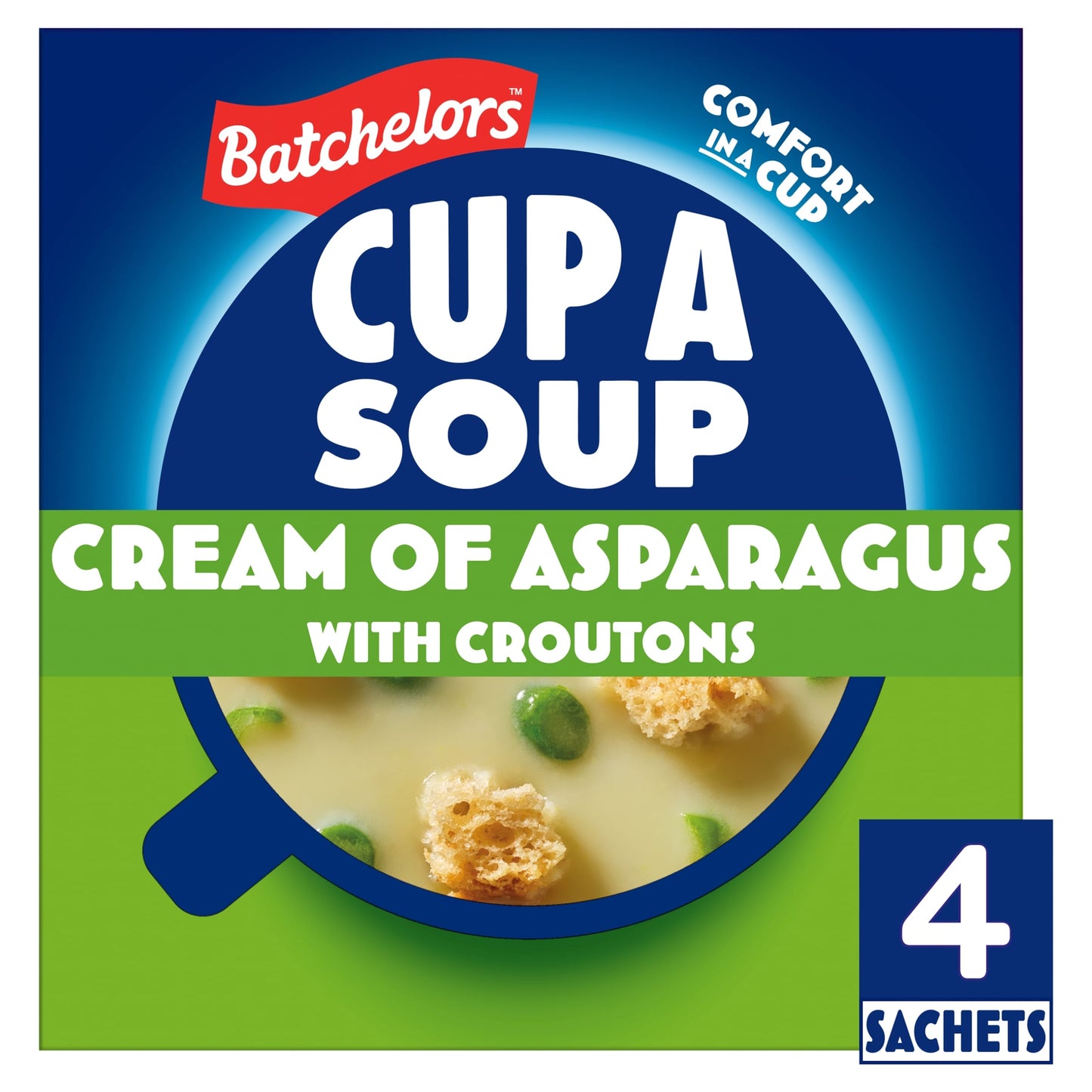 Batchelors Cup A Soup Cream Of Asparagus Croutons 4 Pack 117G — image 1