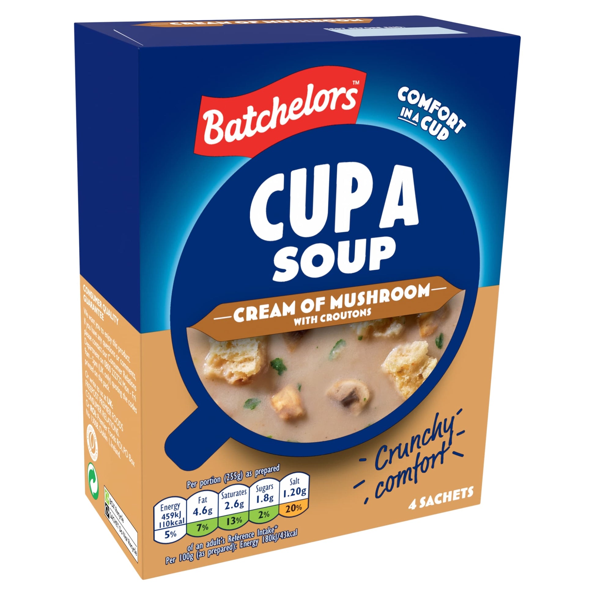 Batchelors Cup A Soup Cream Of Mushroom Croutons 4 Pack 99G — image 2