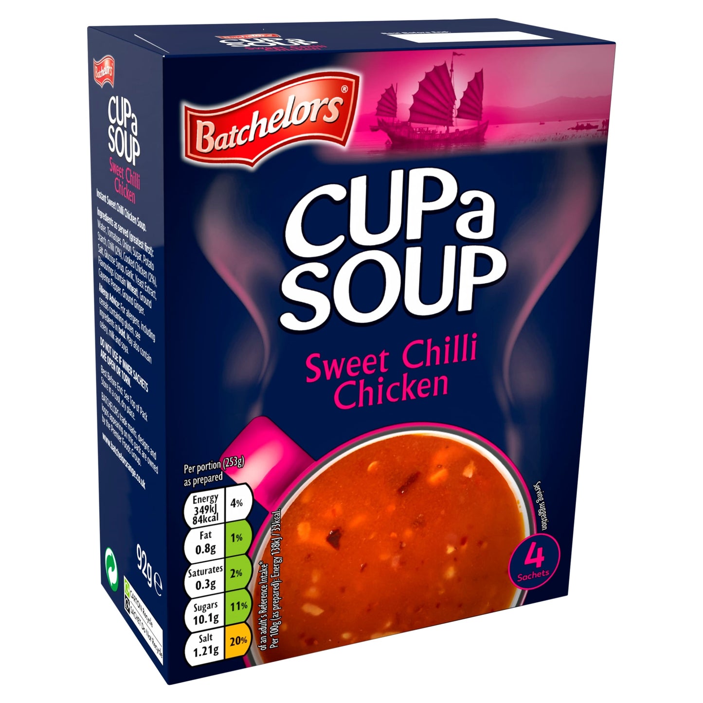 Batchelors Cup a Soup Sweet Chilli Chicken 4 pack 92g — image 2