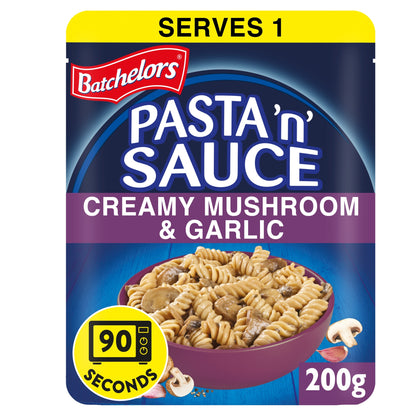 Batchelors Pasta 'n' Sauce Microwave Ready Meal Pasta with Mushroom and Garlic 200g — image 1