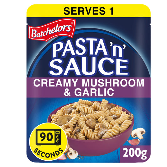 Batchelors Pasta 'n' Sauce Microwave Ready Meal Pasta with Mushroom and Garlic 200g — image 1
