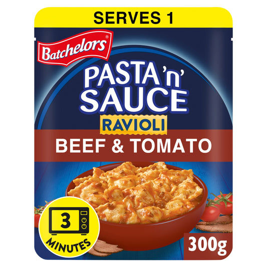 Batchelors Pasta 'n' Sauce Ravioli Microwave Ready Meal Beef and Tomato 300g — image 1