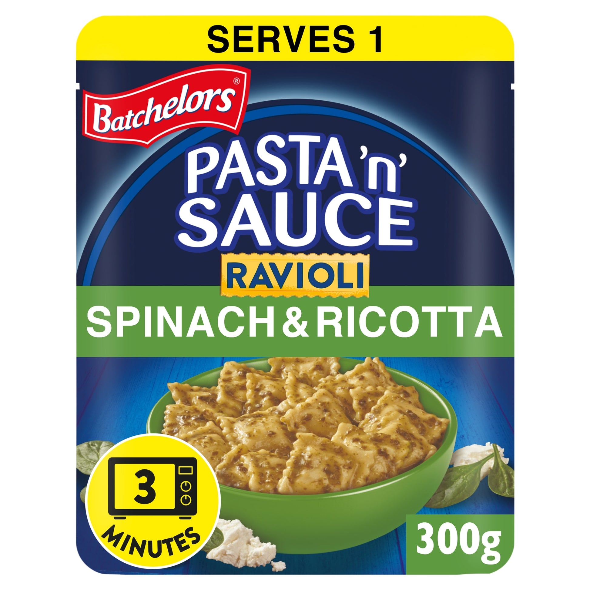 Batchelors Pasta 'n' Sauce Ravioli Microwave Ready Meal Spinach and Ricotta 300g — image 1