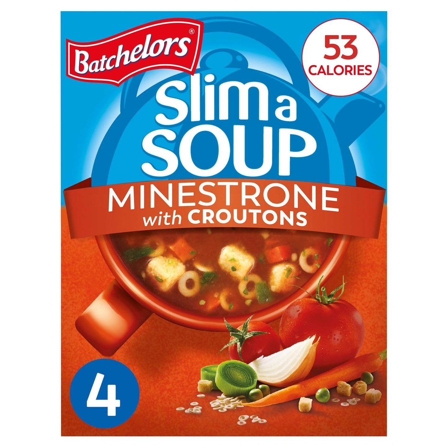 Batchelors Slim a Soup Minestrone with Croutons 4 Sachets 61g — image 2