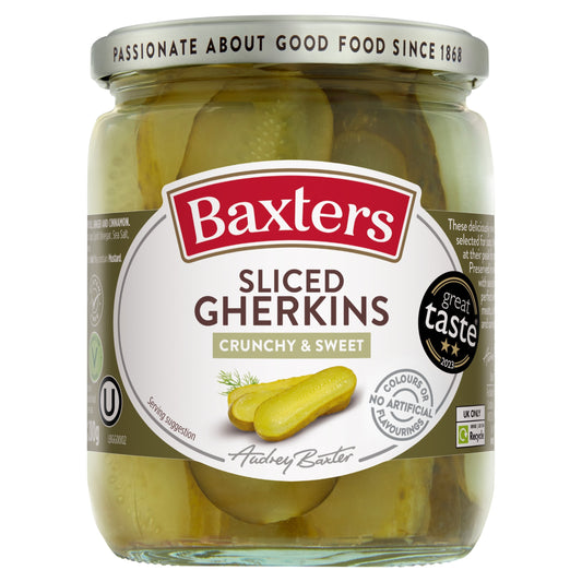 Baxters Sliced Crunchy Sweet Gherkin 500g — image 1