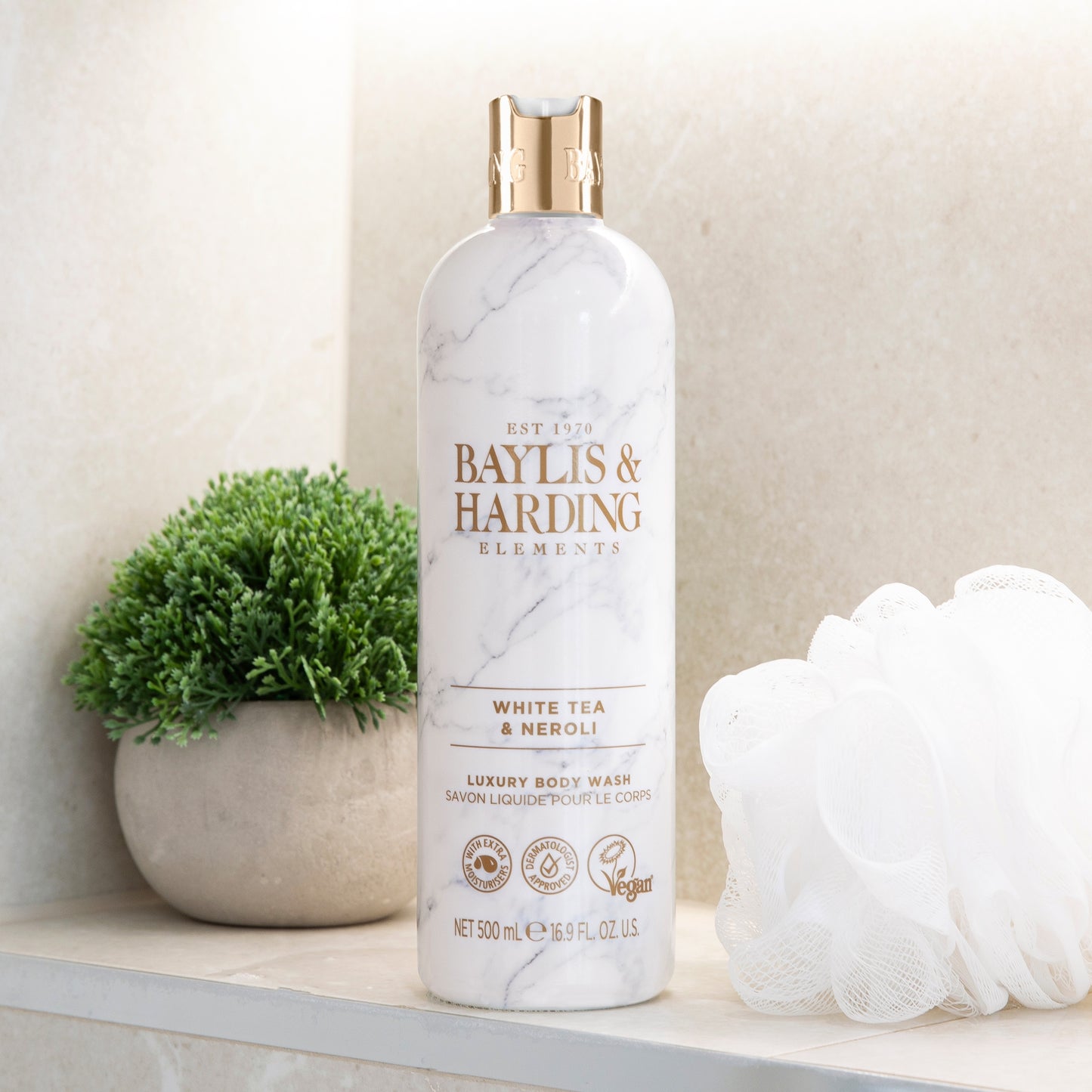 Baylis & Harding Elements Luxury Body Wash - White Tea & Neroli 500ml — image 3