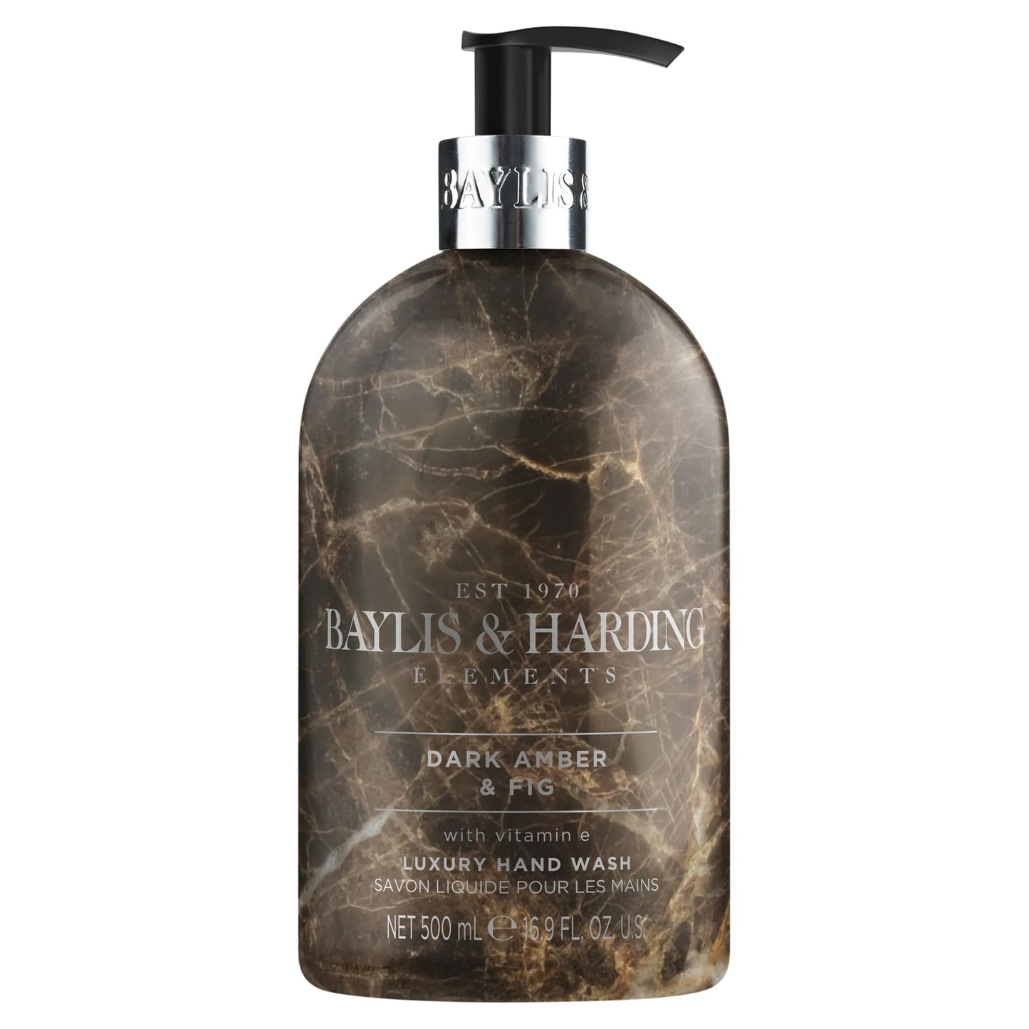 Baylis & Harding Elements Luxury Hand Wash - Dark Amber & Fig 500ml — image 1