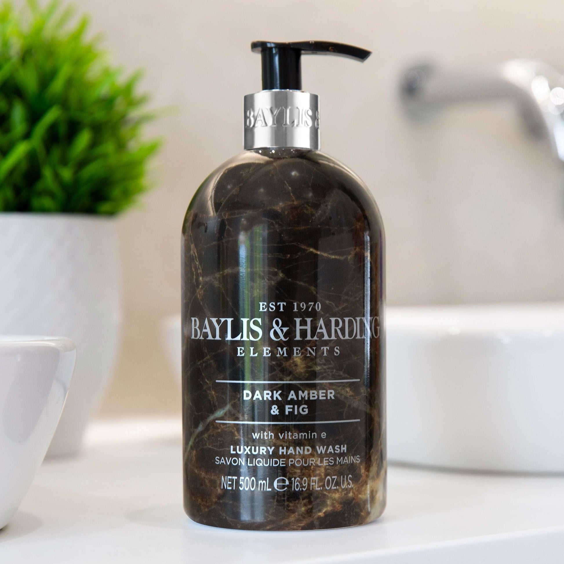 Baylis & Harding Elements Luxury Hand Wash - Dark Amber & Fig 500ml — image 3
