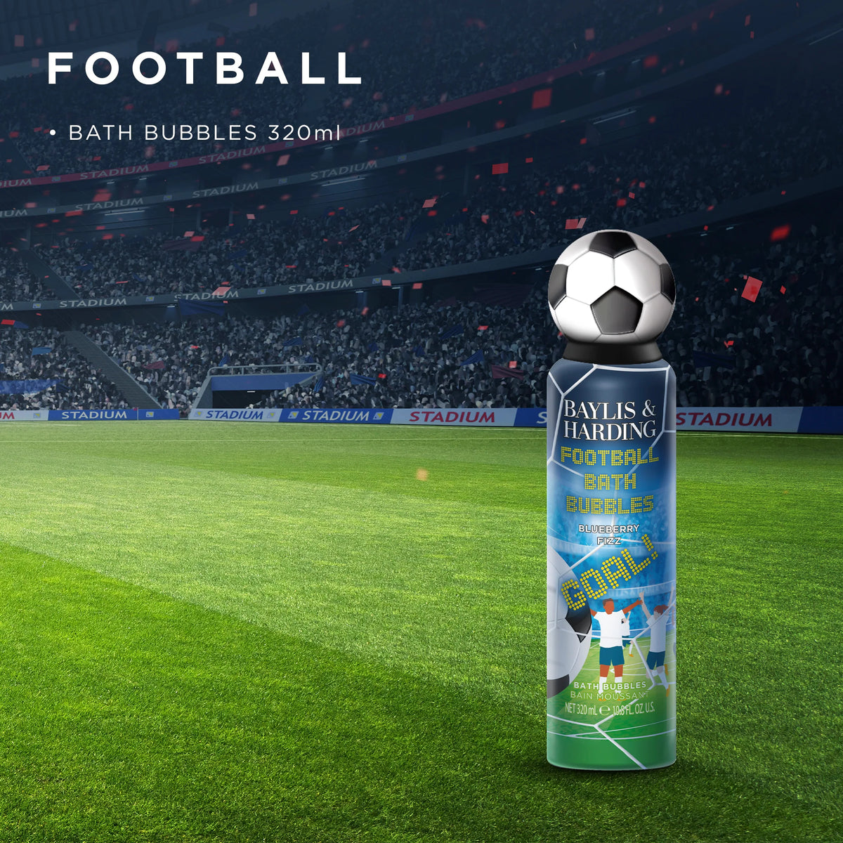 Baylis & Harding Football Bath Bubbles Blueberry Fizz 320ml — image 2