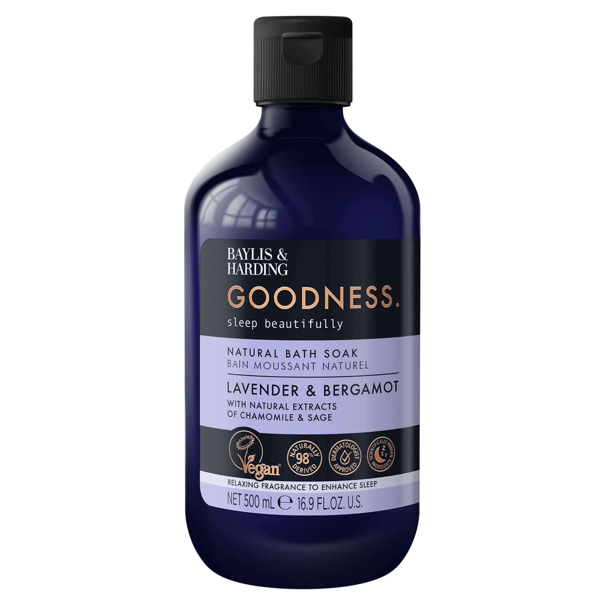 Baylis & Harding Goodness Natural Bath Soak - Lavender & Bergamot 500ml — image 1