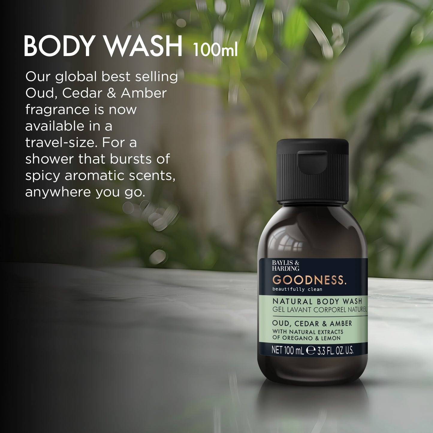 Baylis & Harding Goodness Oud, Cedar & Amber 100ml Body Wash — image 2