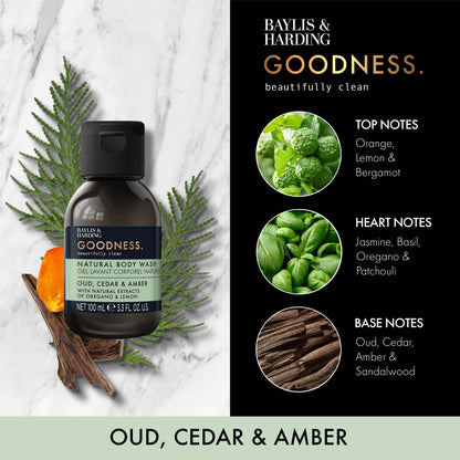 Baylis & Harding Goodness Oud, Cedar & Amber 100ml Body Wash — image 4