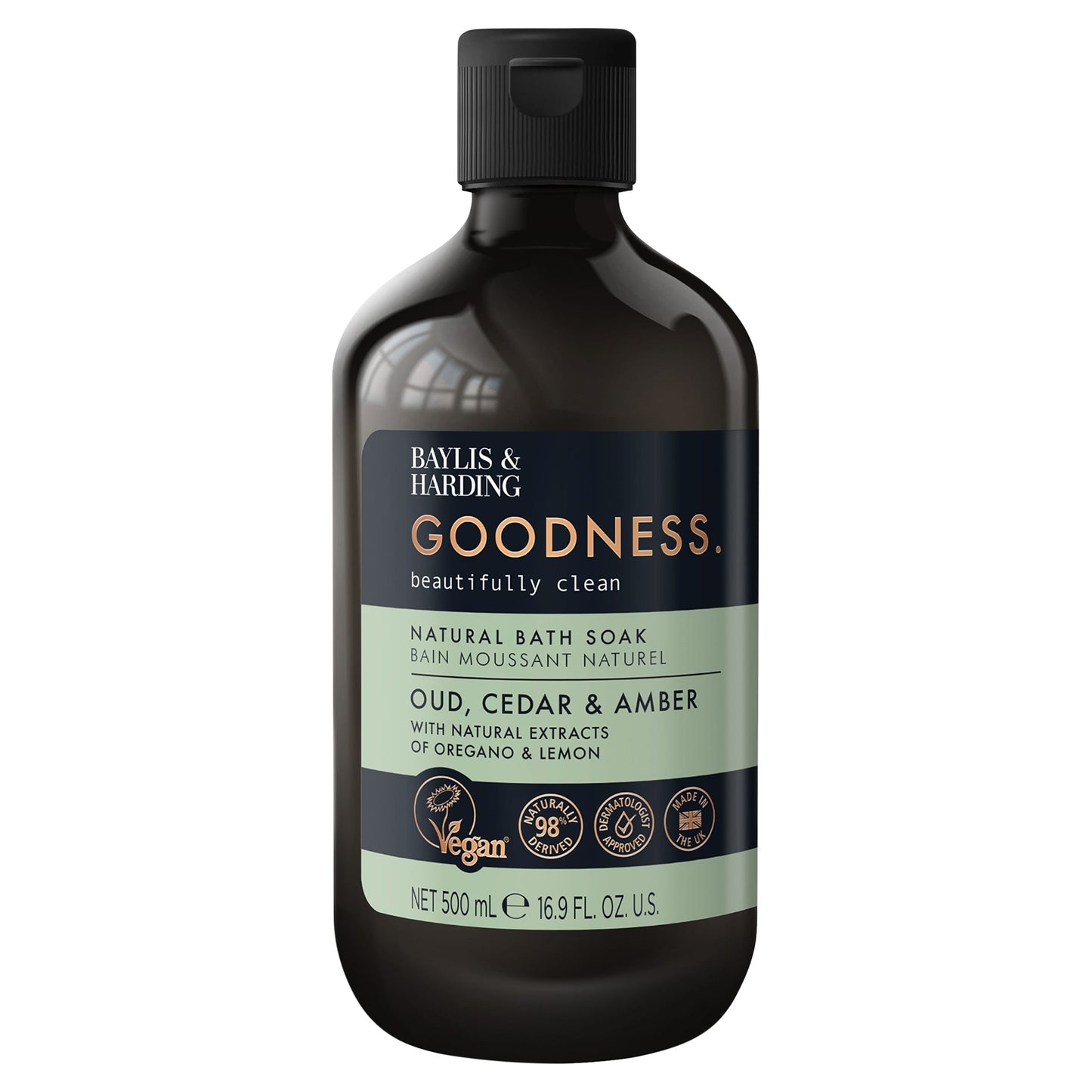 Baylis & Harding Goodness Oud Cedar & Amber Bath Soak 500Ml — image 1