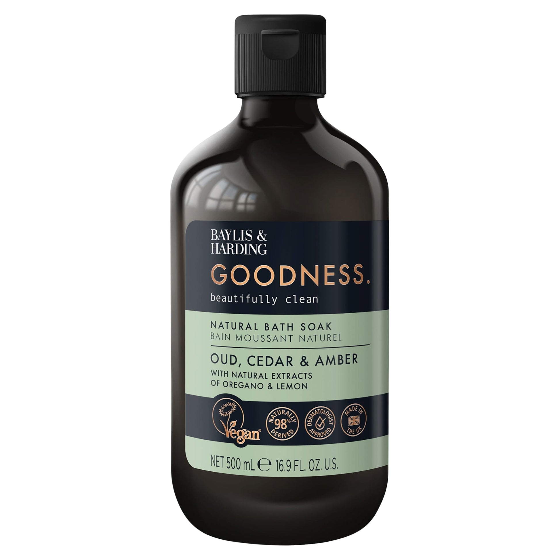 Baylis & Harding Goodness Oud Cedar & Amber Bath Soak 500Ml — image 1