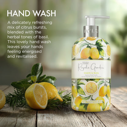 Baylis & Harding Royale Garden Lemon & Basil Hand Wash 500ml — image 3