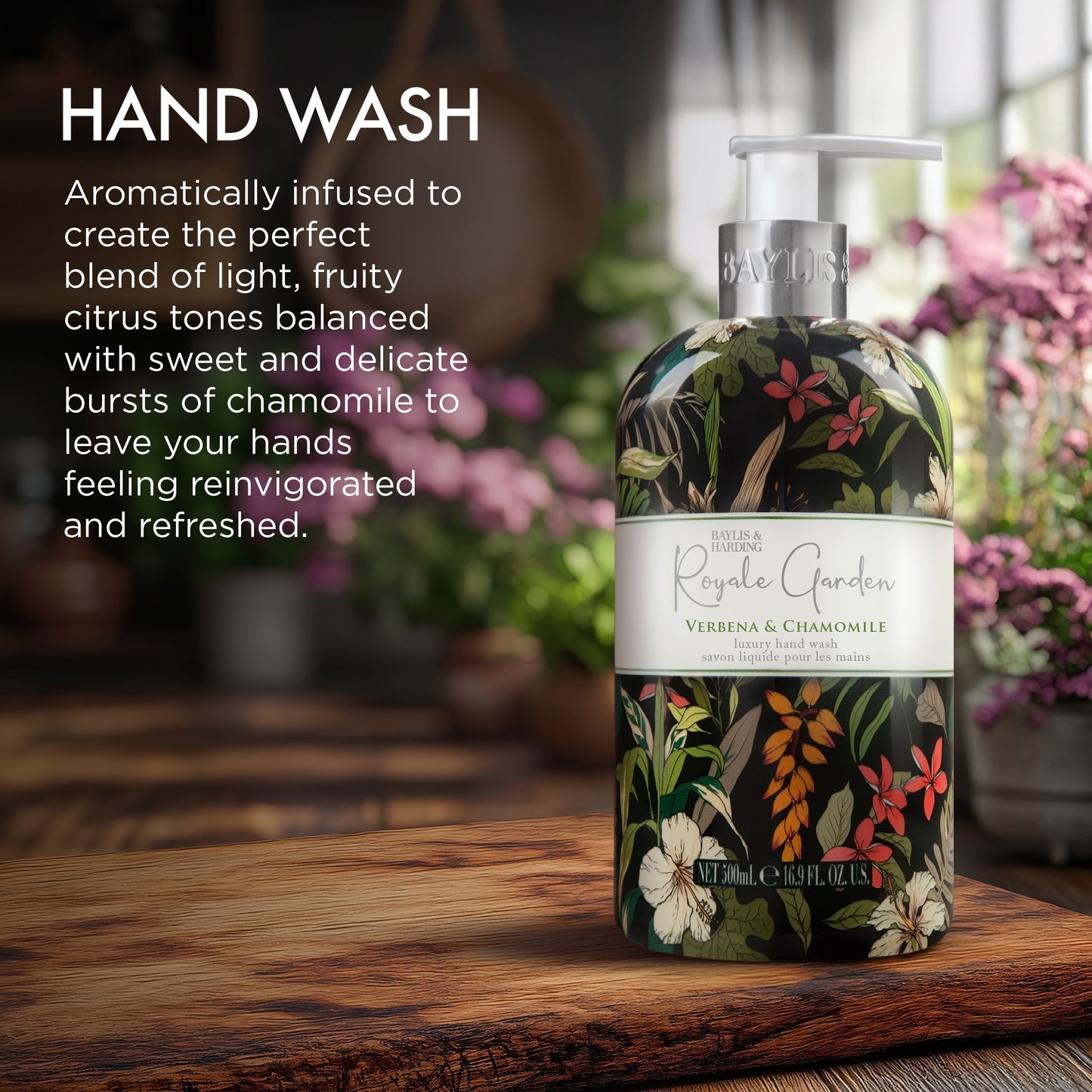 Baylis & Harding Royale Garden Verbena & Chamomile Hand Wash 500ml — image 3