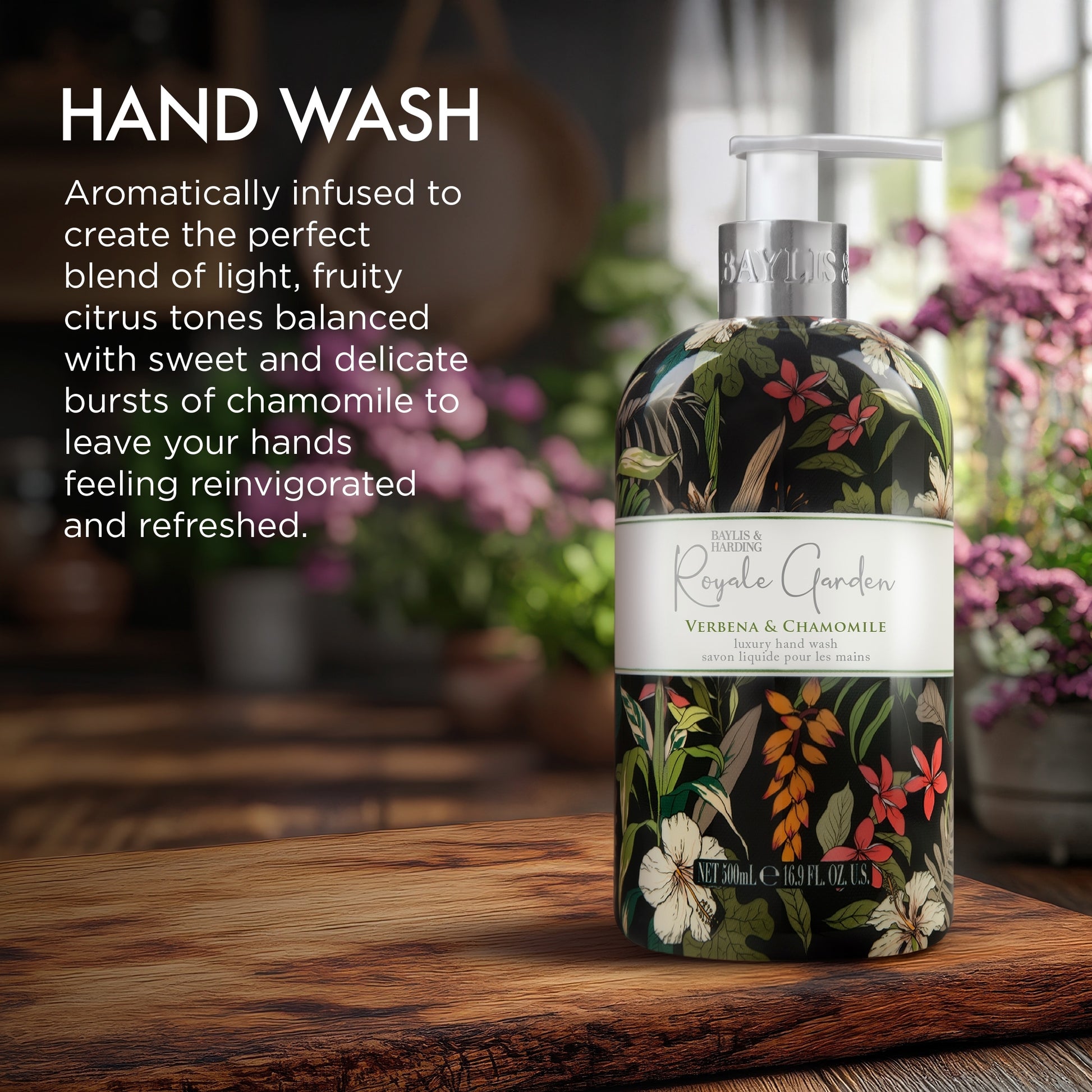 Baylis & Harding Royale Garden Verbena & Chamomile Hand Wash 500ml — image 3
