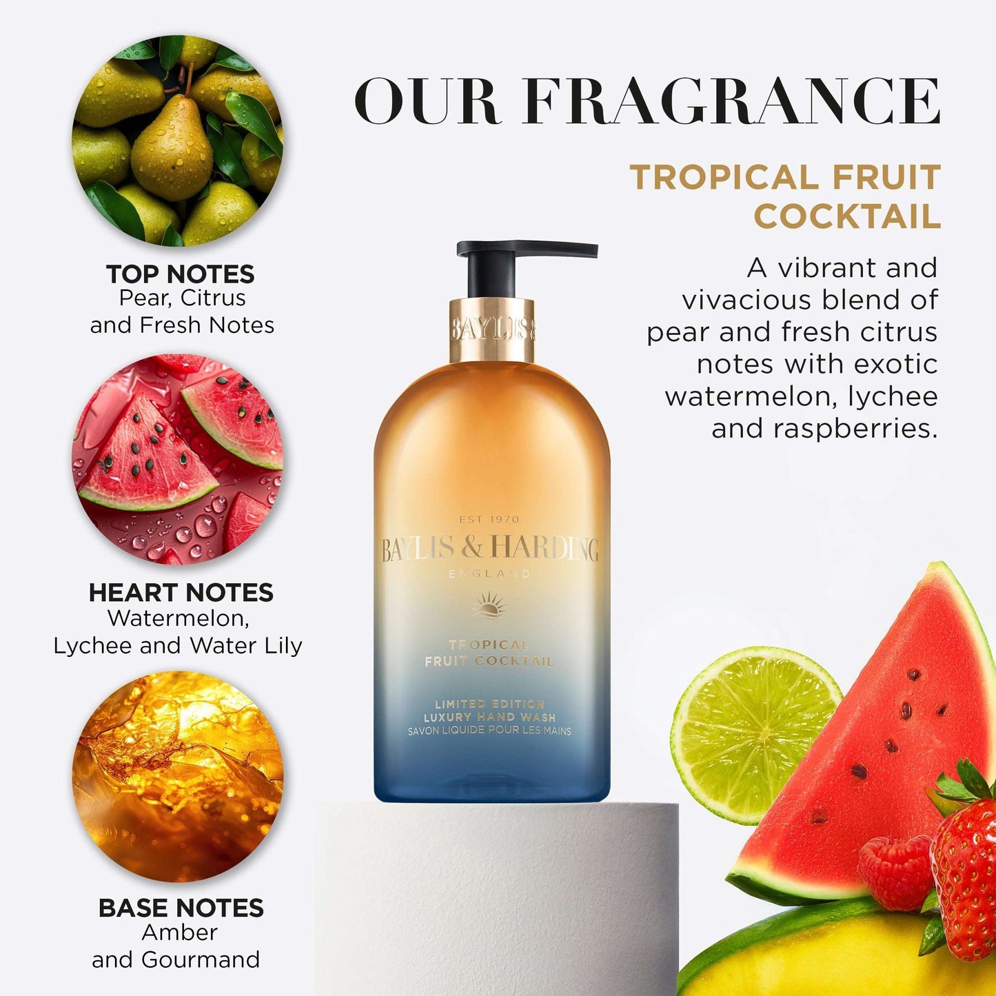Baylis & Harding Signature Tropical Fruit Cocktail Hand Wash 500ml — image 3