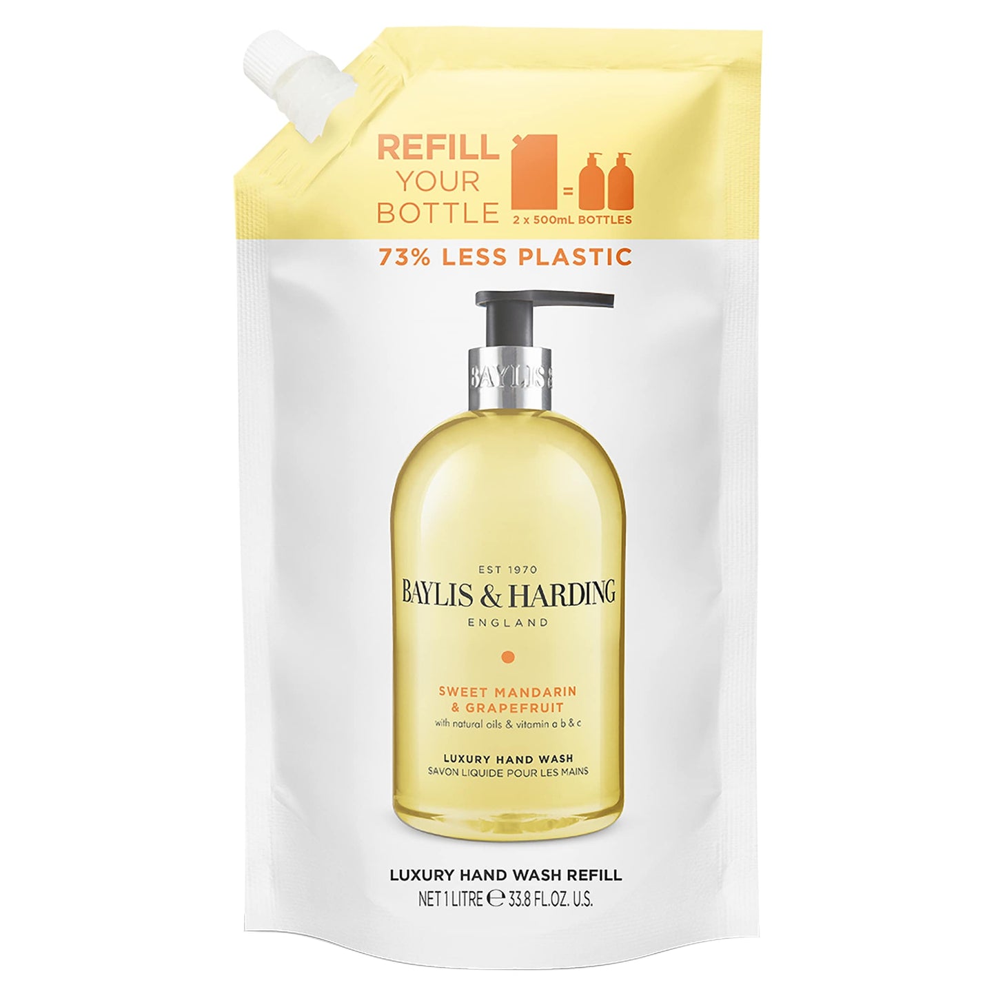 Baylis & Harding Sweet Mandarin & Grapefruit Hand Wash Refill 1 Litre — image 1