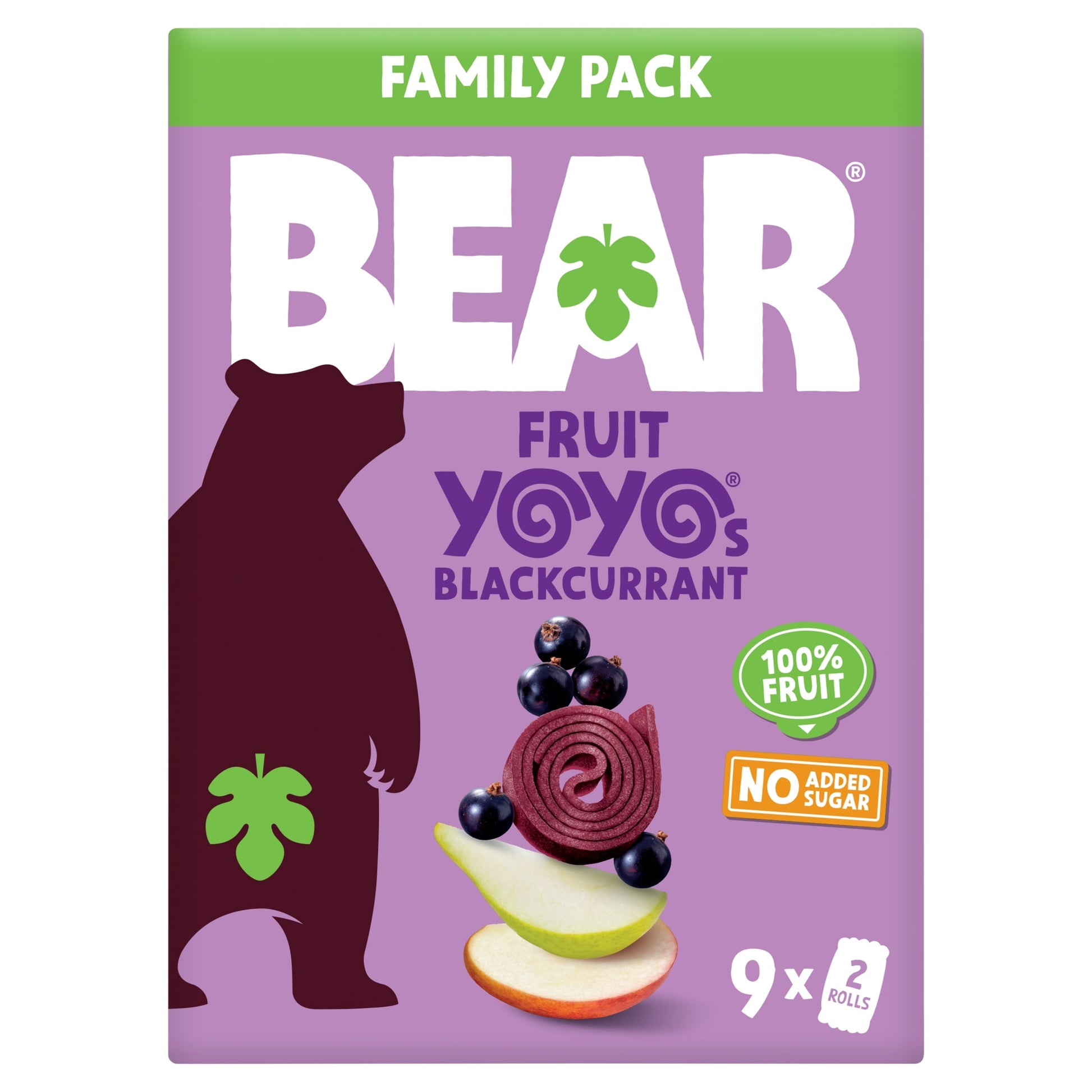 Bear Blackcurrant Fruit Rolls YoYos 9 x 20g — image 1