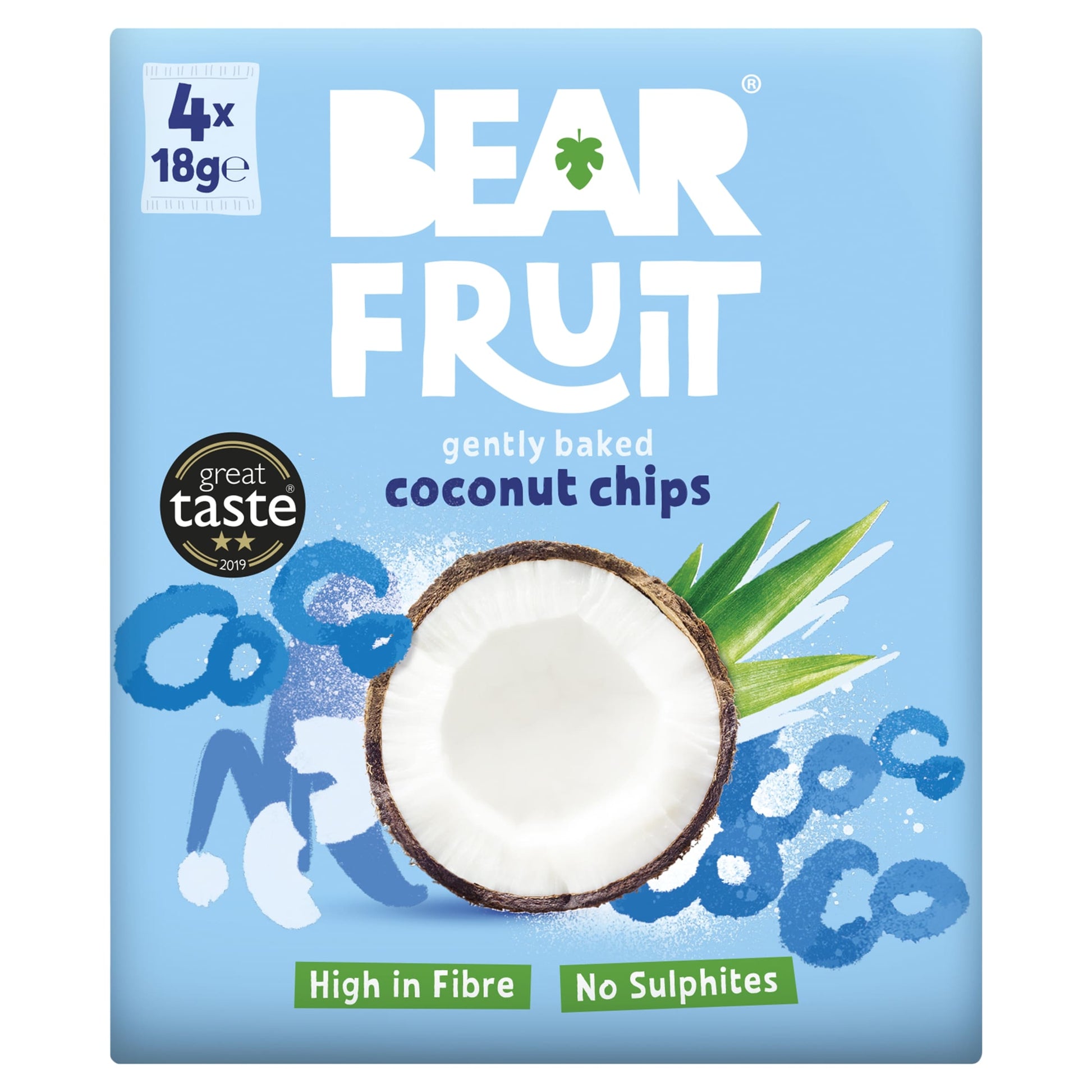 BEAR Fruit Dried Coconut Chips 4x18g — image 1