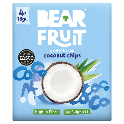 BEAR Fruit Dried Coconut Chips 4x18g — image 1