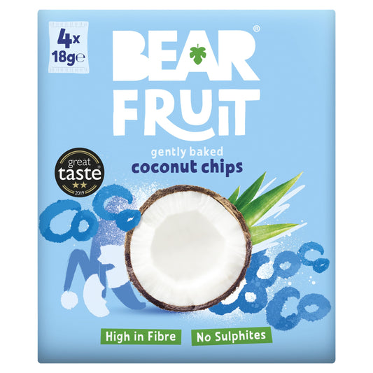 BEAR Fruit Dried Coconut Chips 4x18g — image 1