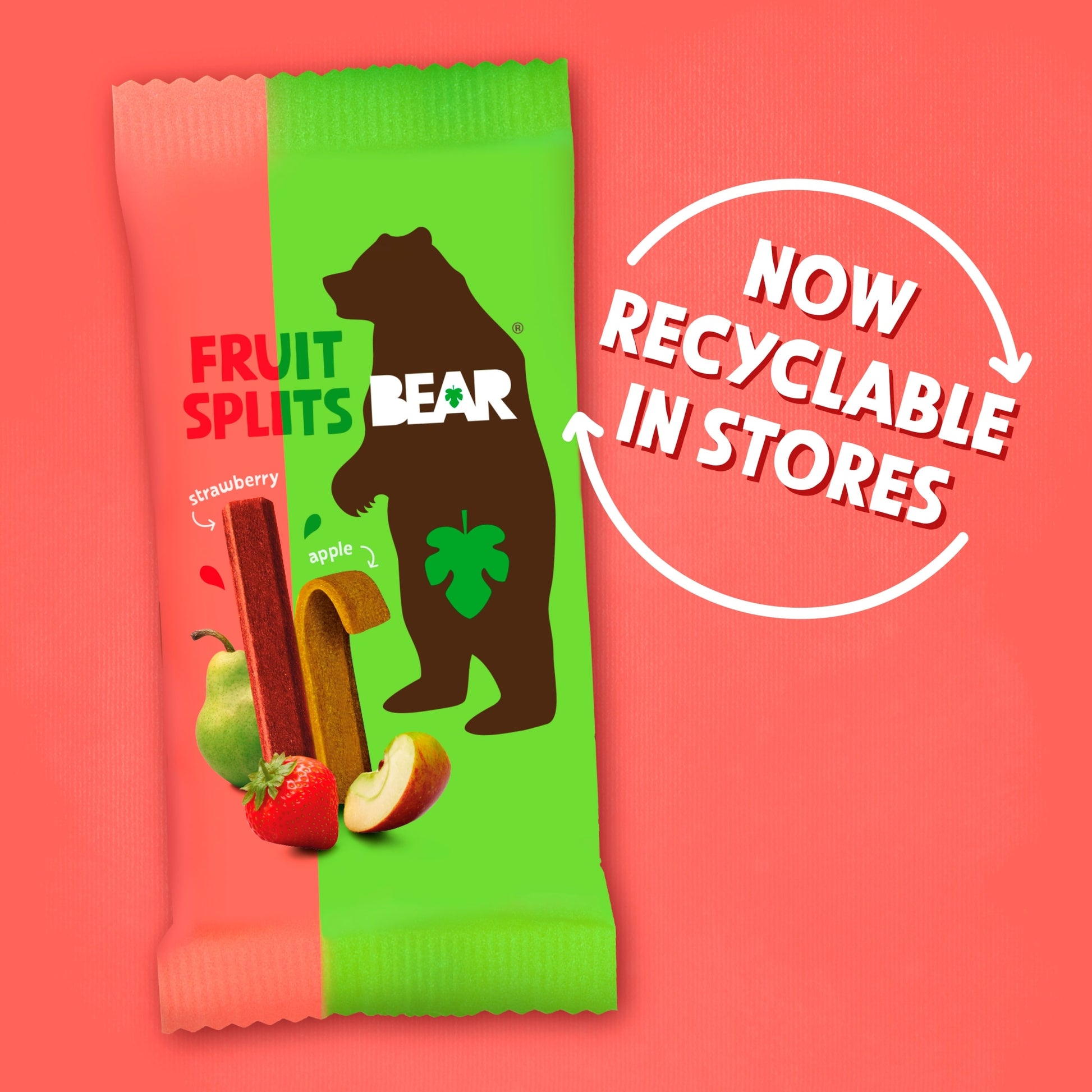 BEAR Fruit Splits Pineapple & Raspberry Multipack 5x20g — image 5