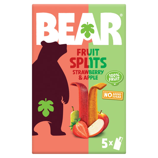 BEAR Fruit Splits Strawberry & Apple Multipack 5x20g — image 1