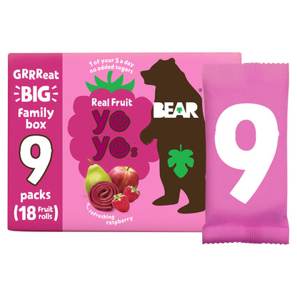 BEAR Fruit Yoyos Raspberry Family Pack 9 x 20g — image 1
