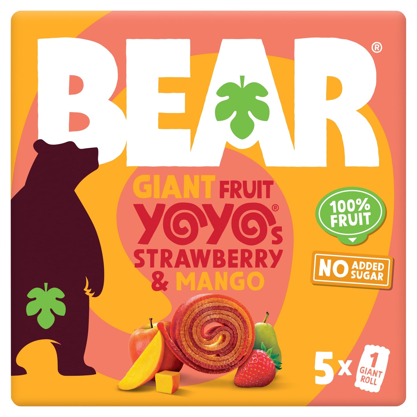 Bear Giant Yoyo - Strawberry & Mango 5 x 20g — image 1
