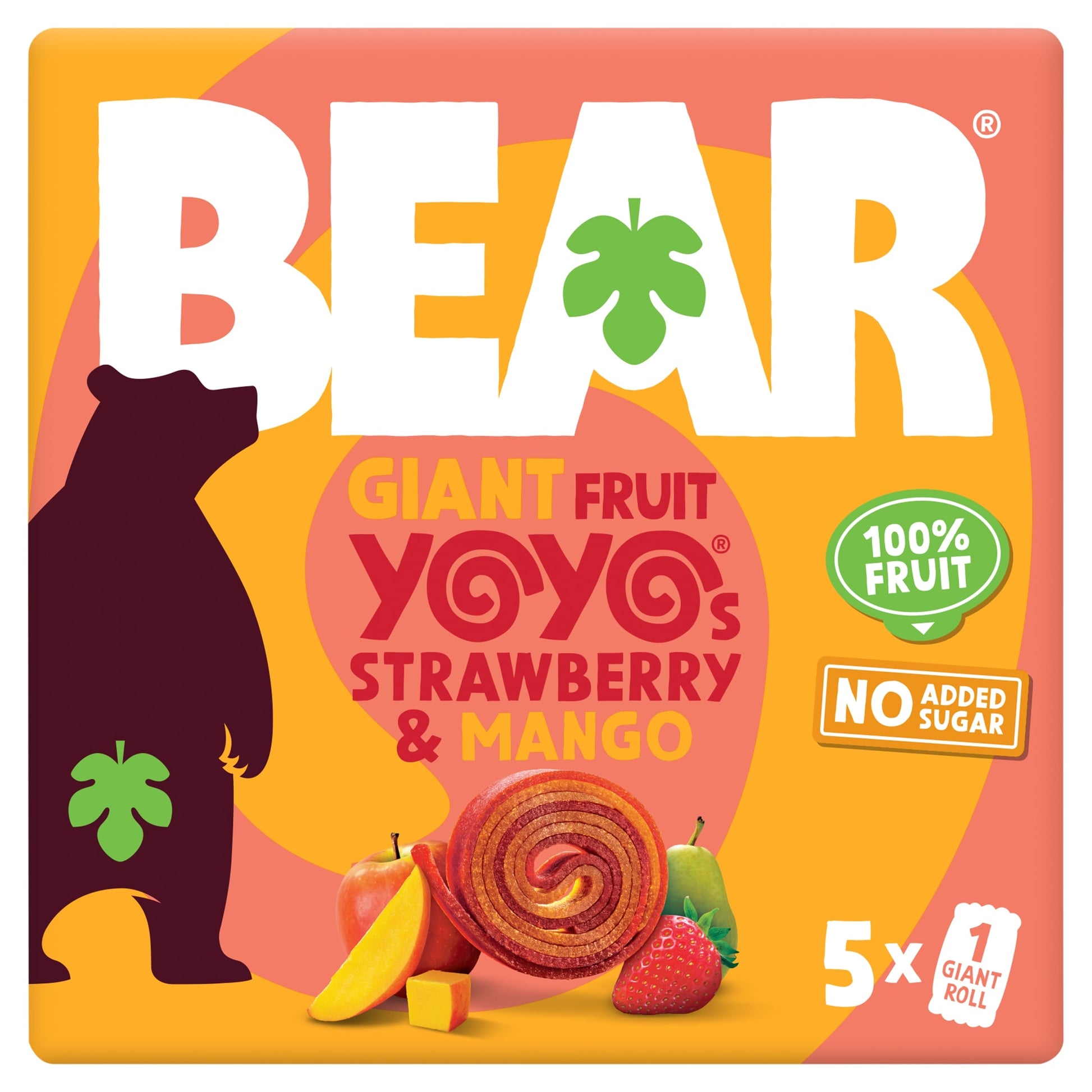 Bear Giant Yoyo - Strawberry & Mango 5 x 20g — image 1