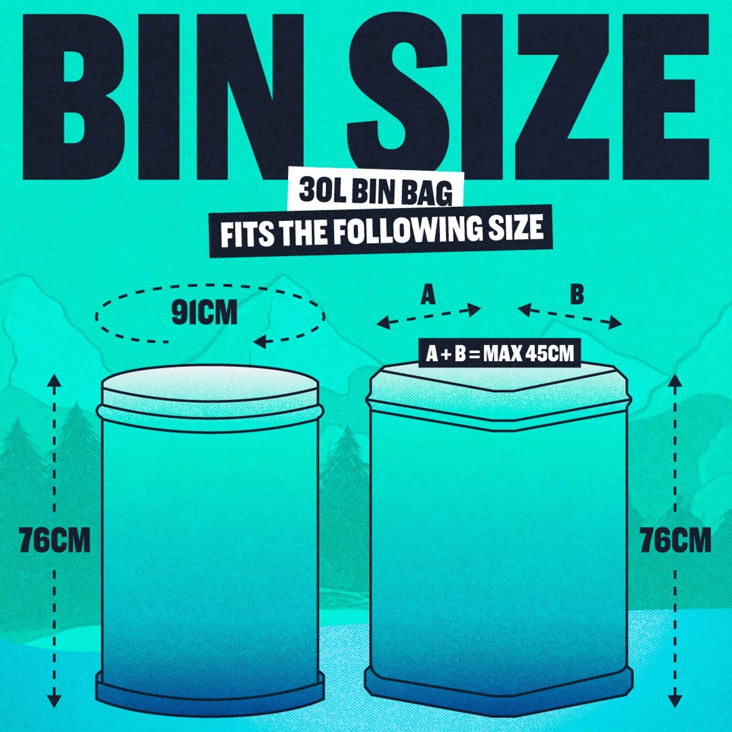 BEAST Super Strong 30l Tall & Slim Bin Bags 10 Pack