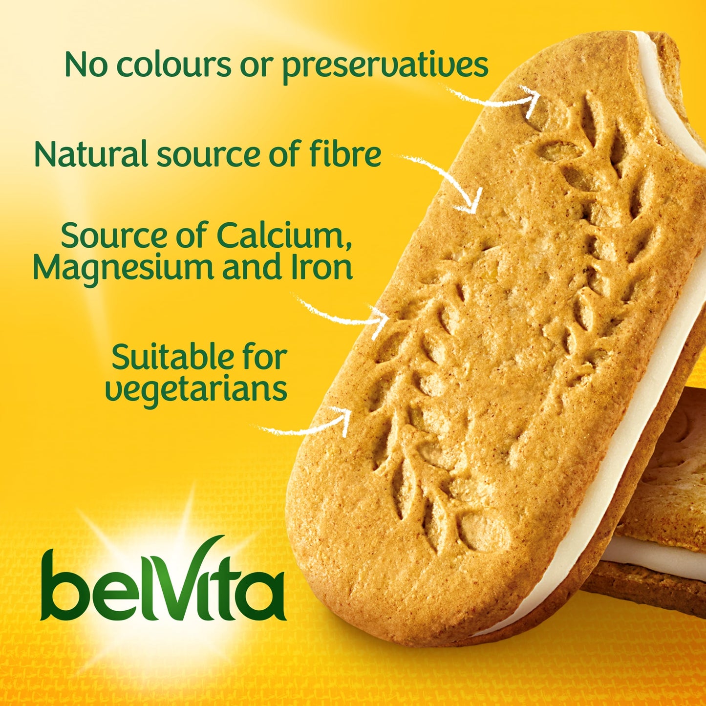 Belvita Breakfast Biscuit Yogurt Crunch Cereal Biscuit Snack Bars Pack 5 x 50g — image 2