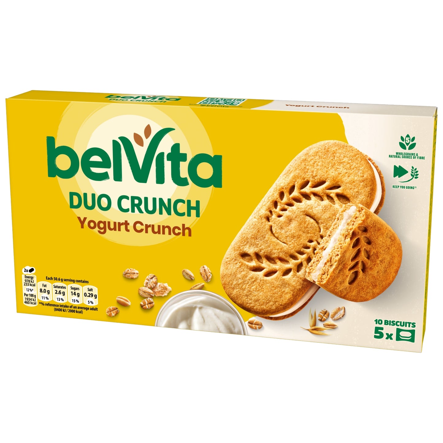Belvita Breakfast Biscuit Yogurt Crunch Cereal Biscuit Snack Bars Pack 5 x 50g — image 3